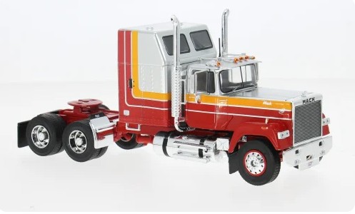 Mack Superliner Magnum 1985 Zilver/Rood - 1:43